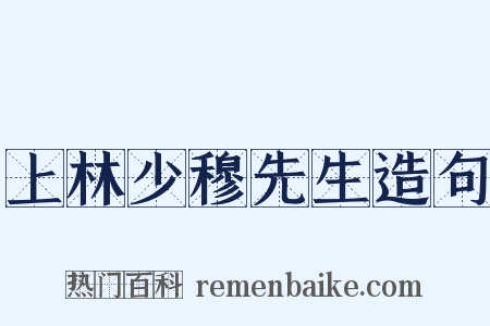 上林少穆先生造句是什么意思的图片